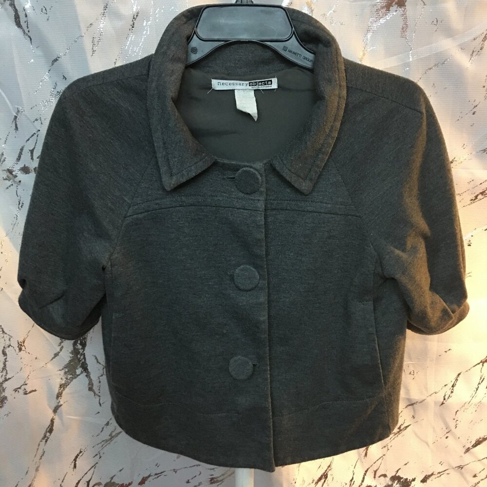 Necessary Objects Women's Short Sleeve 3 Button Jacket